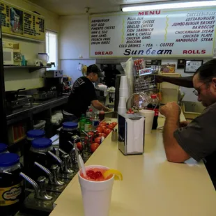 a man making a smoothie