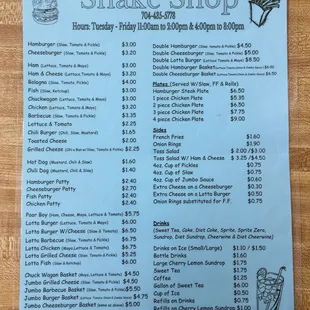 Updated Menu