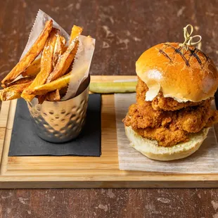 Crispy Chicken Sandwich with Triple-Cooked Chips