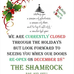 2020 Holiday Closure