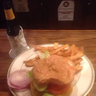 Cheeseburger and fries.  Not kidding when I say it&apos;s one of the best in town!