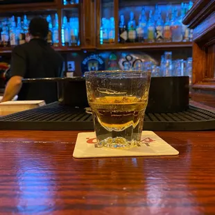 A little sip at the bar