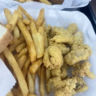 Catfish nuggets and fries
