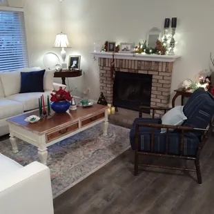 The lamp on the table is from The She Shed - half of a pair.