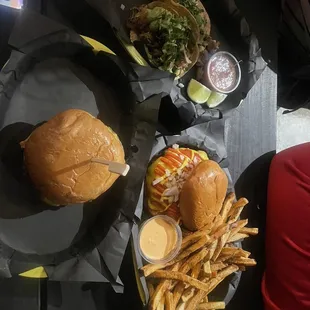 Private Affair Burger &amp; McThis Burger w/ fries