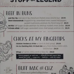 Other side of the menu