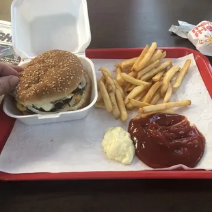 Legit old school burgers and awesome fries at this place