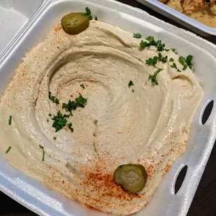 Velvety hummus was a nice side.