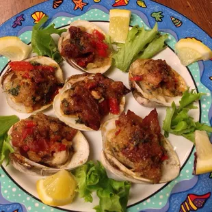 Clams Casino cooked at work