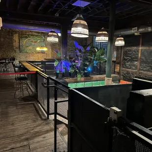 The back bar.