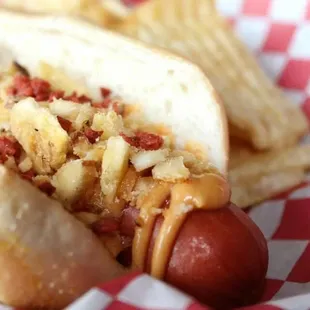 The hound dog- in honor of the king! Strange and delicious!