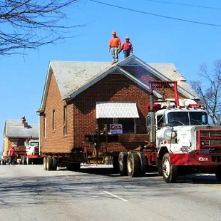 The home being moved in 2006, thanks to the efforts of Richard Davis and the City of Greenville.