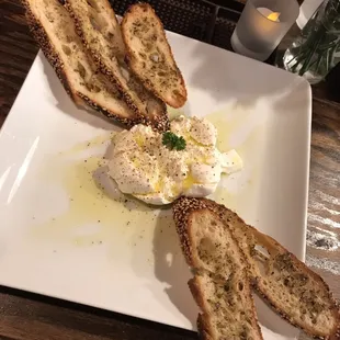 Burrata  Literally to die for... melt-in-your-mouth kind of snack. I&apos;m drooling thinking about it.