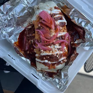 Carne Adovada burrito