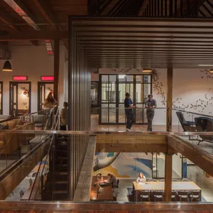 The Shop includes 15,000sf of art-filled Commons area, which spans two floors &amp; a roof deck.