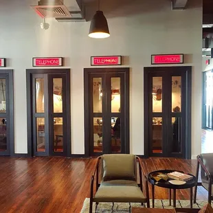 Private phone booths!