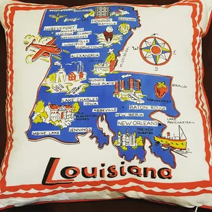 Fun Louisiana pillow.