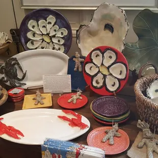 Oyster plates from Seagem Studios.