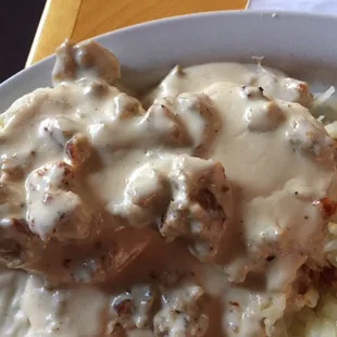 Biscuits and gravy were delicious!