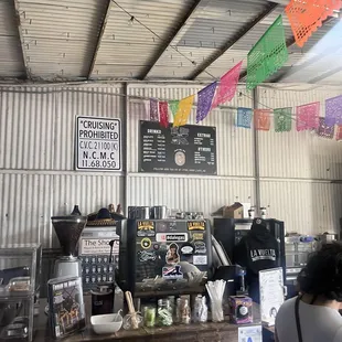 a woman at the counter