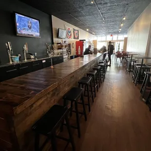 View of the craft beer tap bar