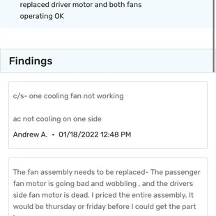 They were aware that the ENTIRE assembly NEEDED to be replaced.