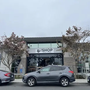  cars parked outside