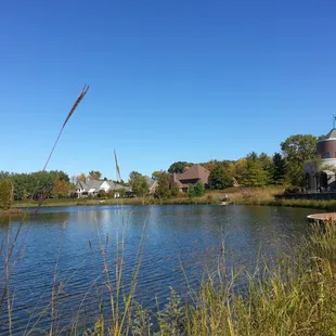 You can eat down by the lake