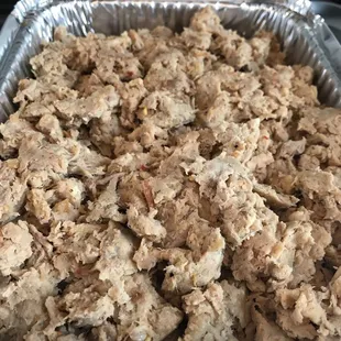 a pan of chicken and rice casserole