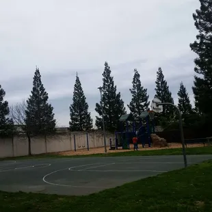 Playarea at a distance /Basketball court