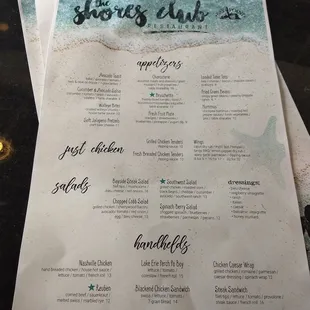 New menu front