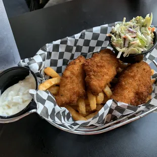 fish and chips, fish, seafood, food