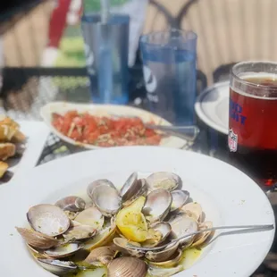 Steamed clams.
