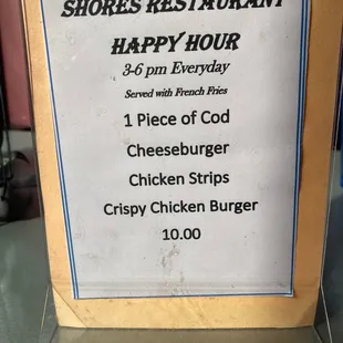 Current happy hour this was taken April 2 2022