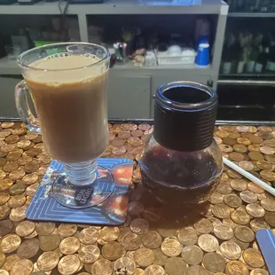 Bailey&apos;s and coffee, with extra coffee given.