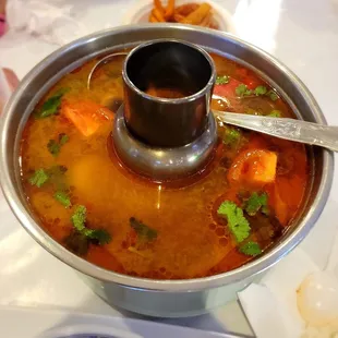 Tom yum with shrimp