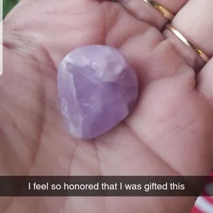 A very wonderful person, who took the class with me named Rachel, handed this to me at the end of class.