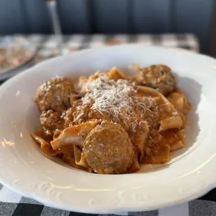 Byo craft meatballs and pasta