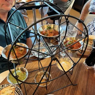 Ferris wheel of meatballs.