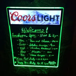 a neon sign
