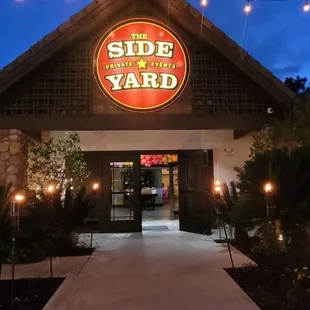 Outside front of venue