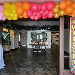Decorated venue entrance