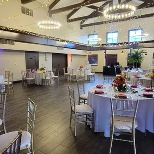 Venue interior finishes touches before guests arrive