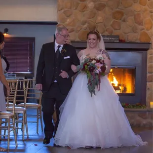 That fireplace adds to any photo !