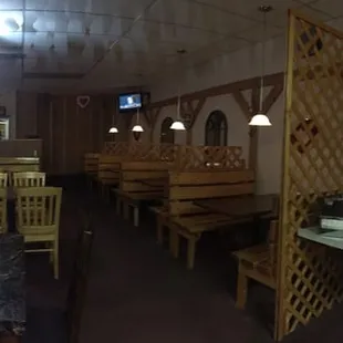 the inside of a restaurant