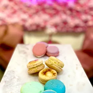 macarons on a table