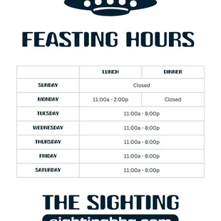 Our hours