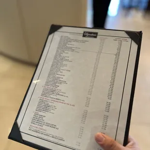 The menu! I wonder what it holds...