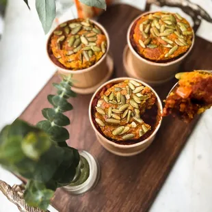 Chipotle Chicken Chili Topped with Pumpkin Maple Cornbread