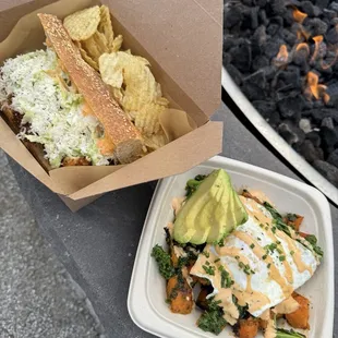 Early spring meal from the Silver Fox food truck at Farmhouse brewery!